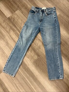 Abercrombie & Fitch Light Blue Straight-Leg Women's Jeans